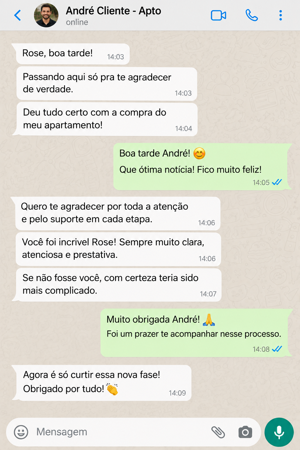 Avaliação de cliente
